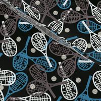 Tennis Mixed Doubles in Blue & Brown