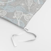 Tennis Mixed Doubles in Blue & Brown