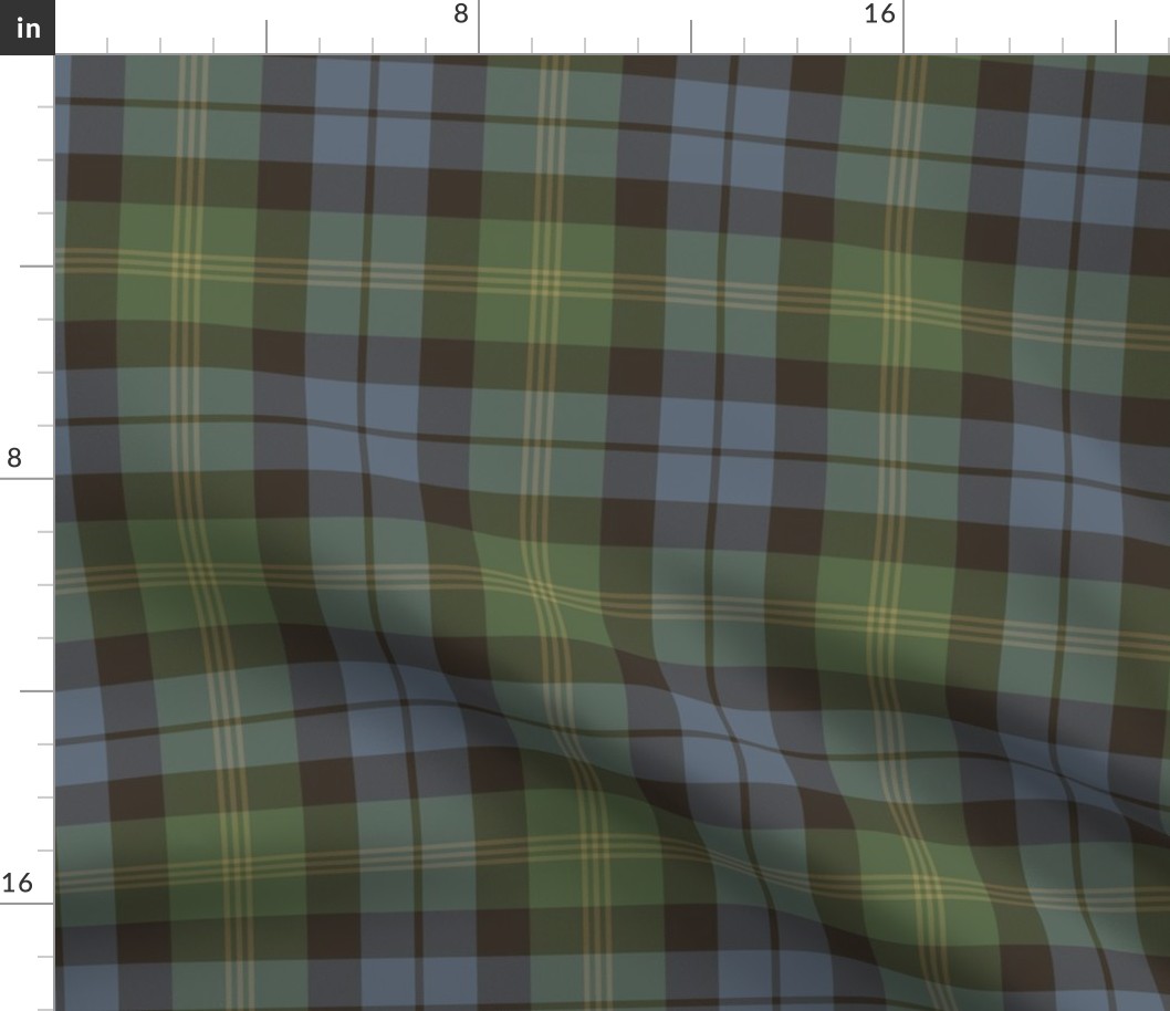 Ancient Gordon tartan, 6", traditional colors