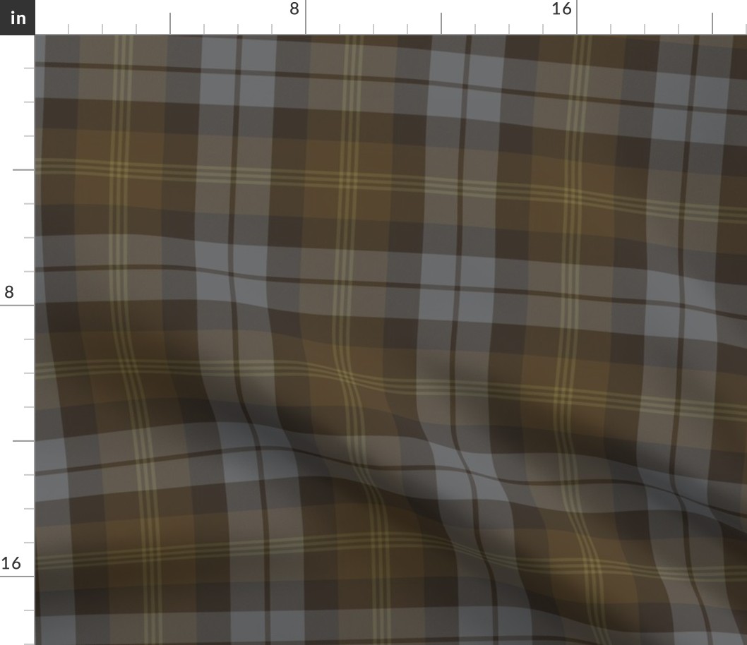 Ancient Gordon tartan, 6" weathered colors