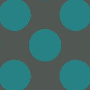 Polka Dot Teal Grey