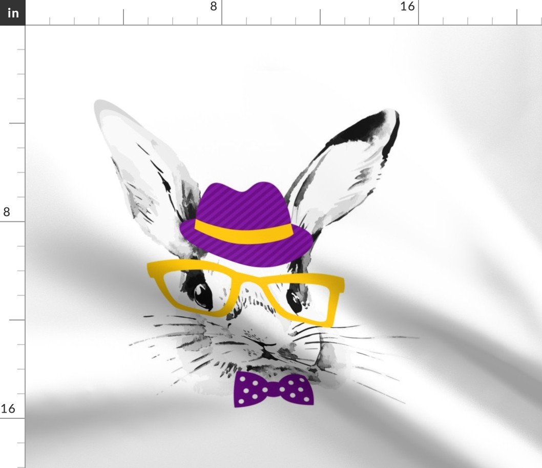 Hipster Purple Bunnies