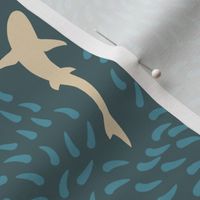 Sharks in a School (dark blue and beige)