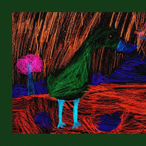 Green Flamingo by Laci