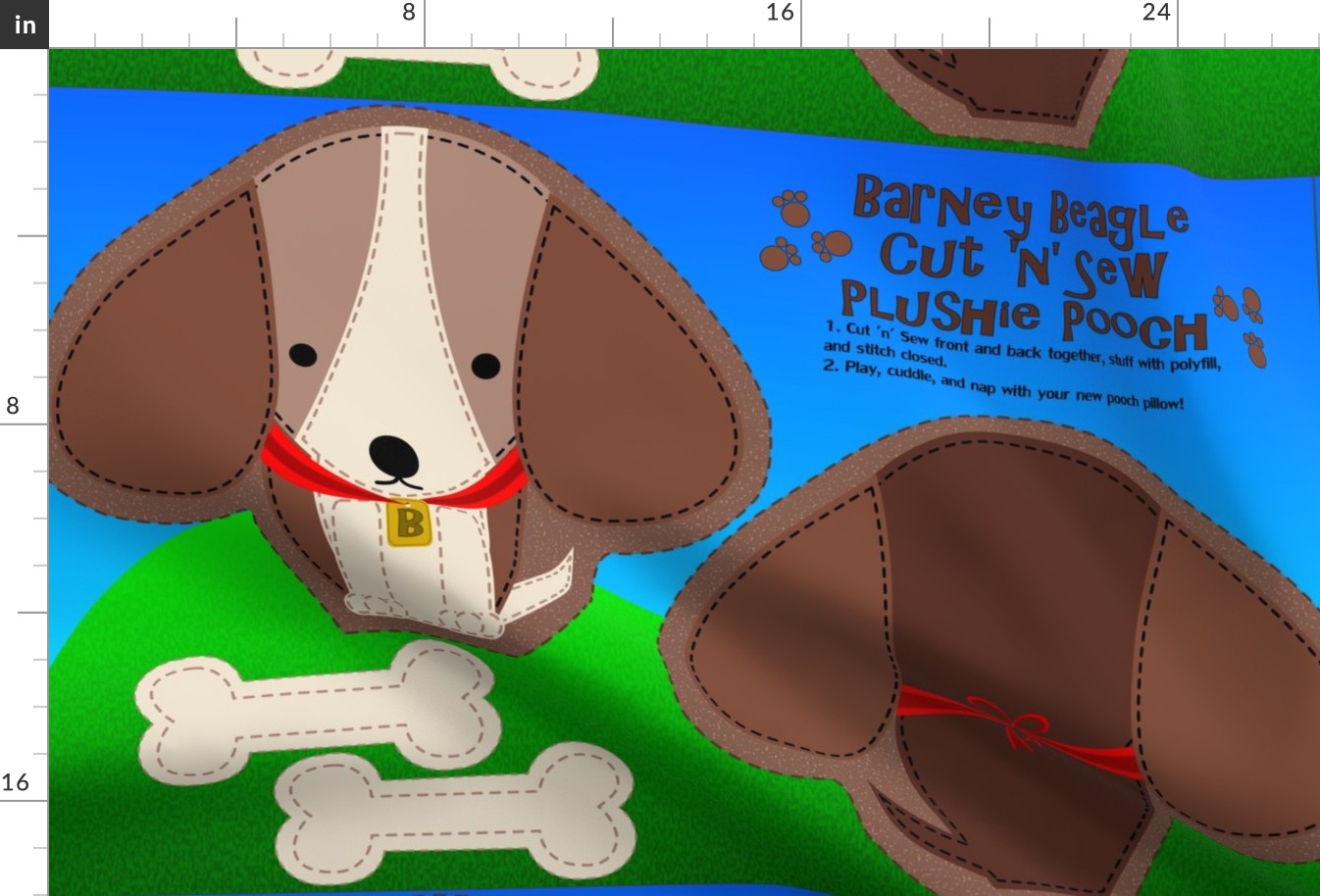Barney Beagle Cut N Sew Set
