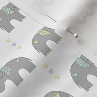 Elephant Kisses: Blue + Yellow