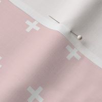 white cross pale pink