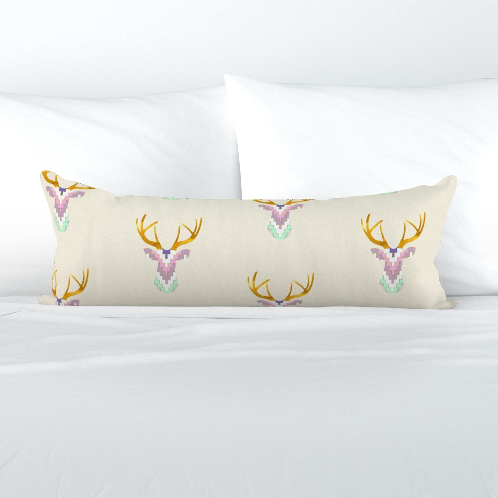 Telluride Deer in Violet and Mint