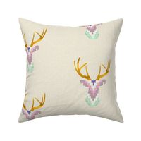 Telluride Deer in Violet and Mint