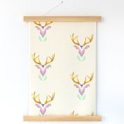 Telluride Deer in Violet and Mint