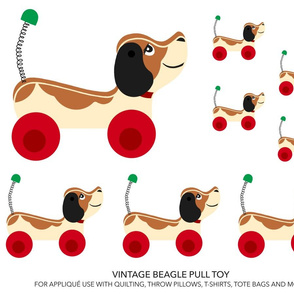 Vintage Beagle Pull Toy