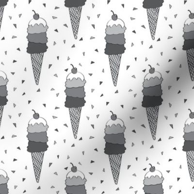 Monochrome Icecream Cones