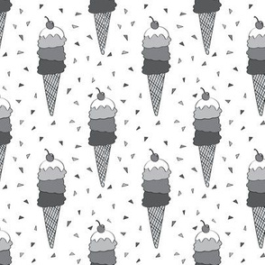 Monochrome Icecream Cones