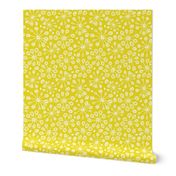 Dandy Blossom - Geometric Floral Citron Yellow - Spring Fling  