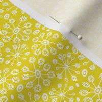 Dandy Blossom - Geometric Floral Citron Yellow - Spring Fling  