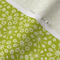 Dandy Blossom - Geometric Floral Green - Spring Fling  