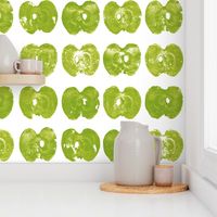 apple prints - green on white