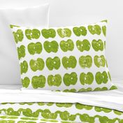 apple prints - green on white