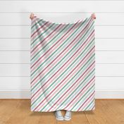candy cane stripes multi one LG red green blue pink - christmas wish collection