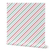 candy cane stripes multi one LG red green blue pink - christmas wish collection