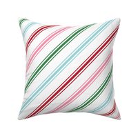 candy cane stripes multi one LG red green blue pink - christmas wish collection