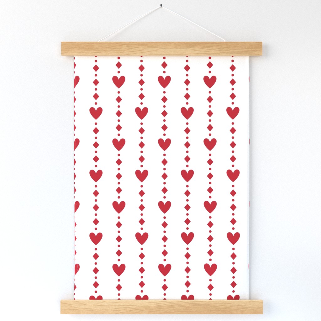 heart bead strings LG red - christmas wish collection