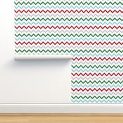 chevron multi two LG red green blue grey - christmas wish collection