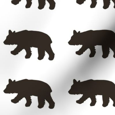 Black Bear on White