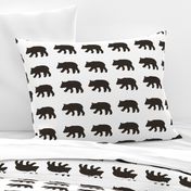 Black Bear on White