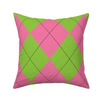 Pink and Green Argyle
