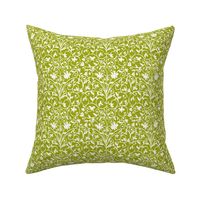 Carriage House - Floral Damask Moss Green