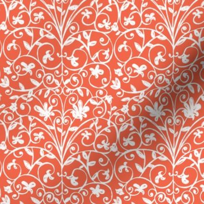 Carriage House - Floral Damask Red 