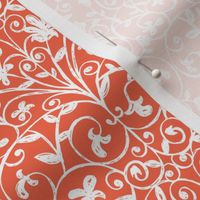 Carriage House - Floral Damask Red 