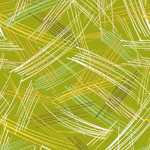 Southern Breeze - Geometric Moss Green