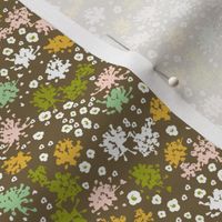 Sweet Tea - Floral Geometric Brown 