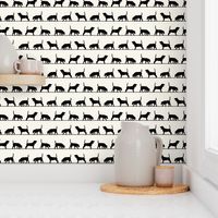 Beagle silhouettes on beagle beige (black + off white) by Su_G_©SuSchaefer