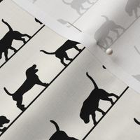 Beagle silhouettes on beagle beige (black + off white) by Su_G_©SuSchaefer