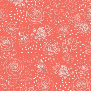 Poppy Red Floral