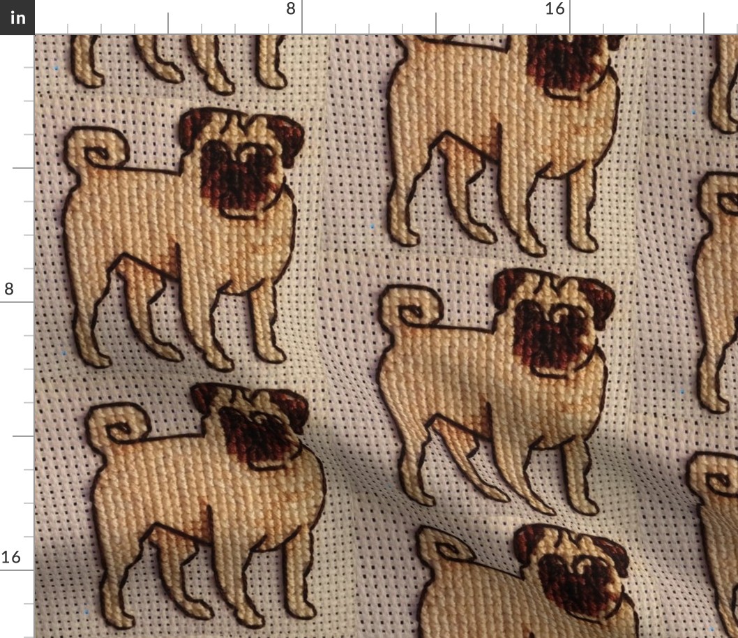 Embroidered Pug 