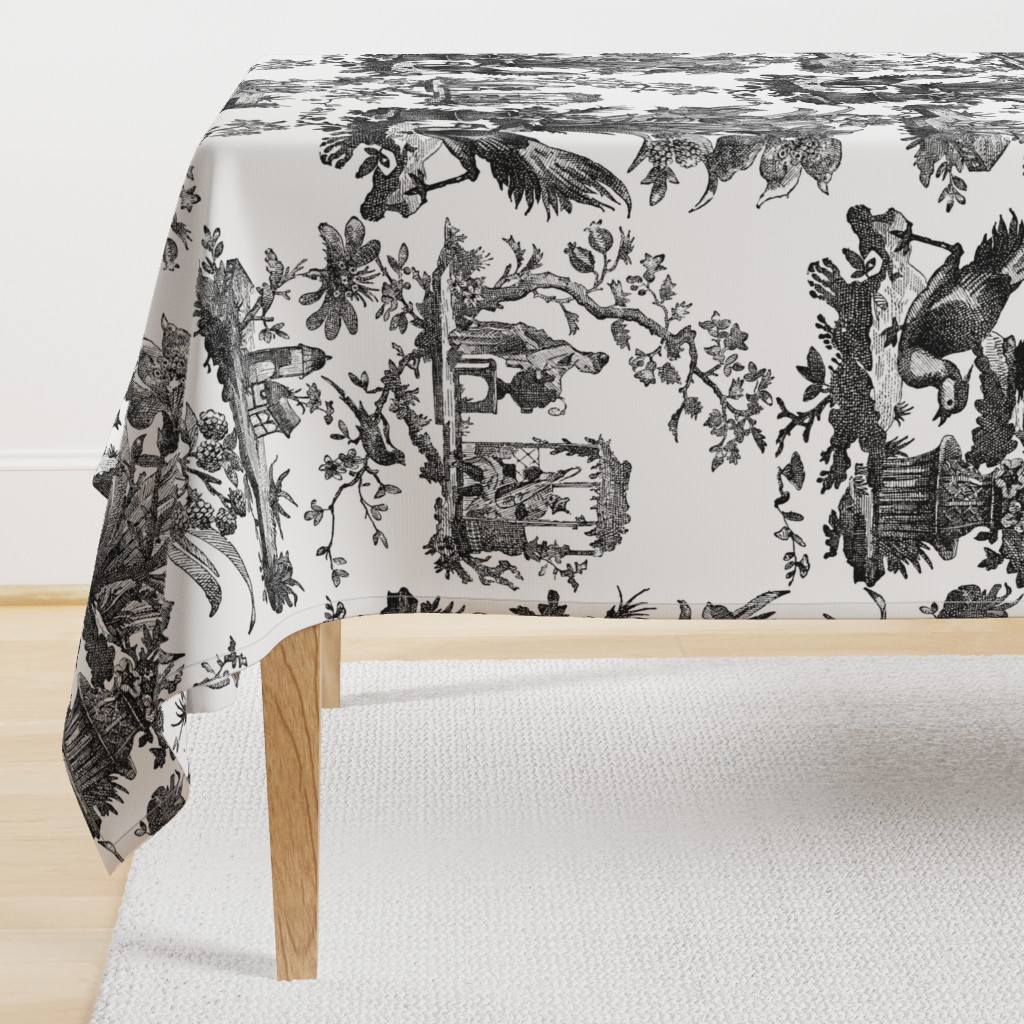 Chinoiserie Toile ~ Black and White 