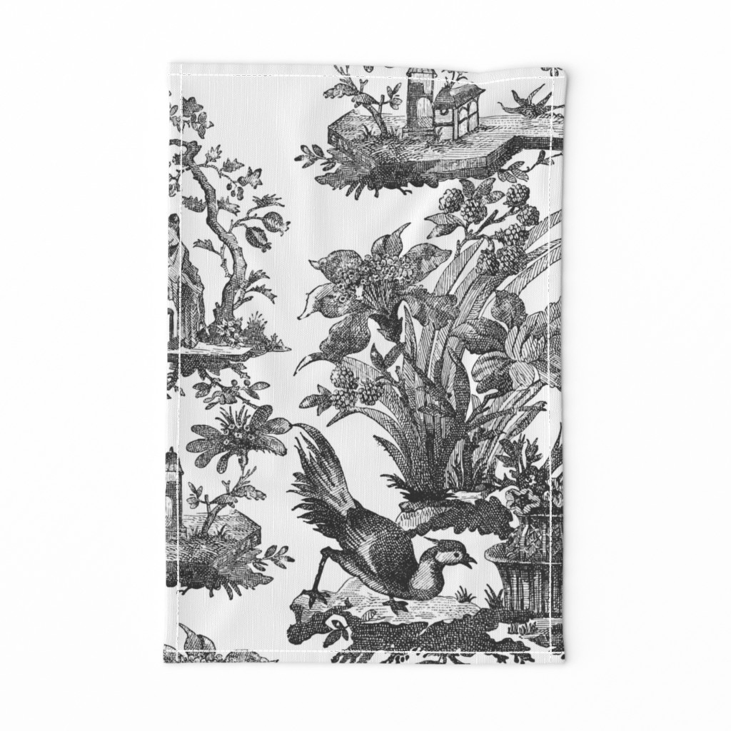 Chinoiserie Toile ~ Black and White 