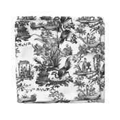 Chinoiserie Toile ~ Black and White 