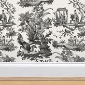 Chinoiserie Toile ~ Black and White 