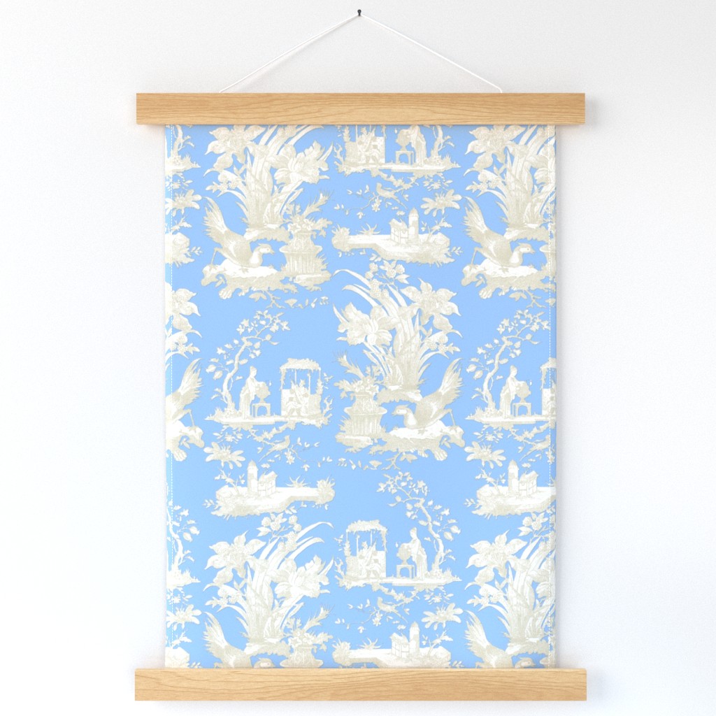 Chinoiserie Toile ~ Jasper Blue and White 