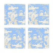 Chinoiserie Toile ~ Jasper Blue and White 