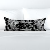 Chinoiserie Toile ~ Black and White on Black 