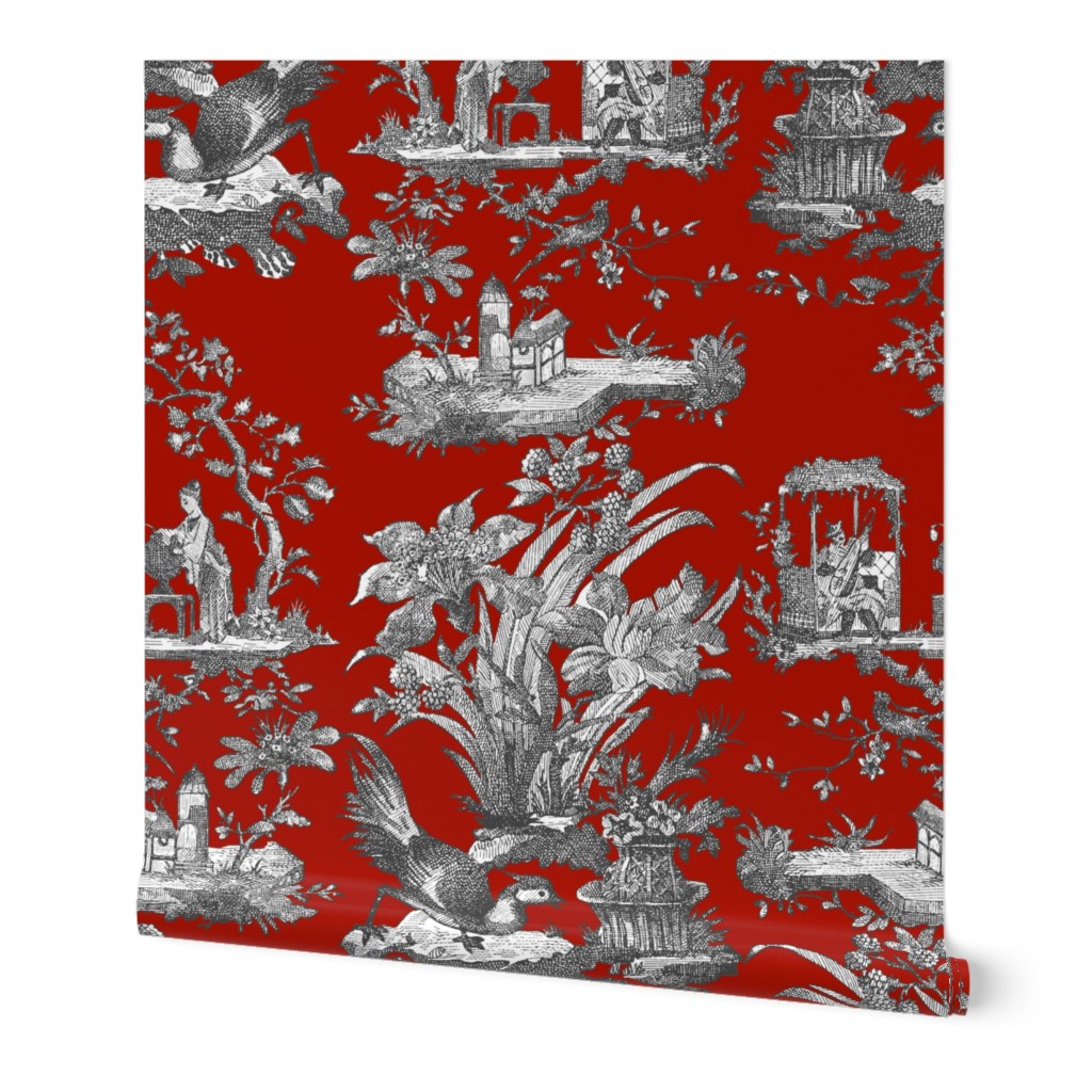 Chinoiserie Toile ~ Turkey Red 