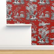 Chinoiserie Toile ~ Turkey Red 