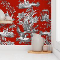 Chinoiserie Toile ~ Turkey Red 