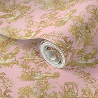 Chinoiserie Toile ~ Gilt on Dauphine 